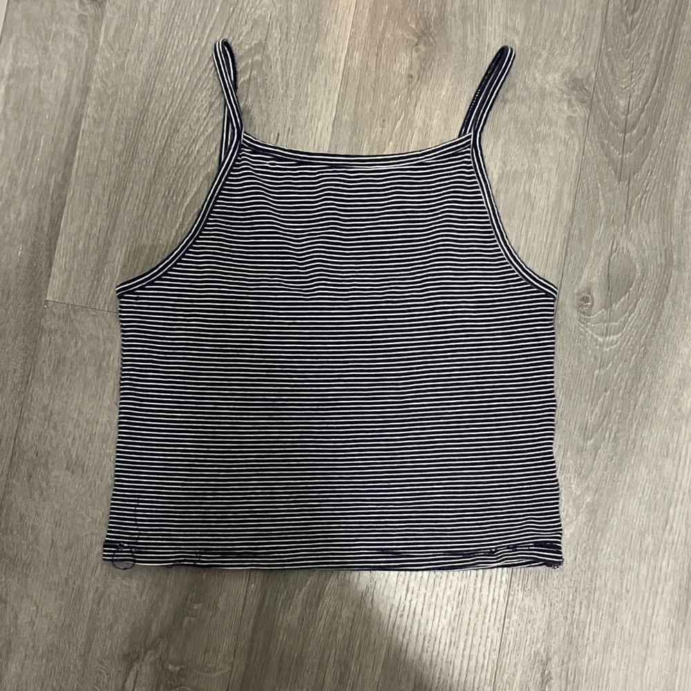 Brandy Melville Navy and White Striped Cami